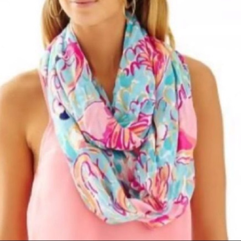 EUC Lilly Pulitzer Peel & Eat Rayon Infinity Scarf